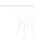 Technopolymer chair with armrests Ringling