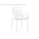 Upholstered leather chair with armrests Munxar