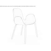 Upholstered leather chair with armrests Ljusne