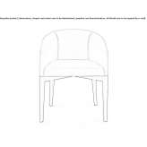 Upholstered leather chair with armrests Falcoiu