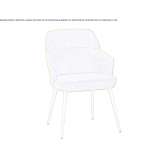 Chair upholstered in fabric with armrests Texin