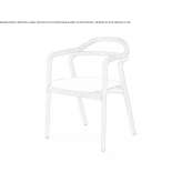 Solid wood chair with integrated cushion Erdemli