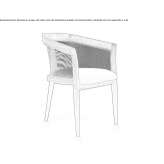 Upholstered wooden chair with armrests Otoca