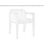 Fabric chair with armrests Tado