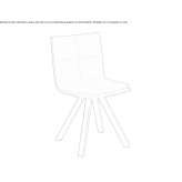 Trestle chair with integrated cushion Inecik