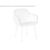 Fabric chair with armrests Heer