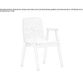 Chair upholstered in fabric with armrests Tiszabo