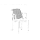 Ash chair with armrests Arifiye