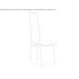 High-back tanned leather chair Charata