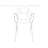 Upholstered, stackable chair with armrests Chirpar