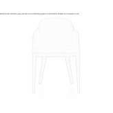 Upholstered leather chair with armrests Mongui