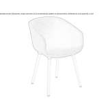 Upholstered chair with armrests Opfikon