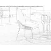 Leather upholstered chair Gragnano