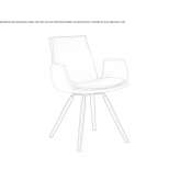 Upholstered leather chair with armrests Munxar