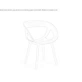 Technopolymer chair with armrests Ringling
