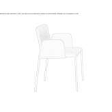 Fabric chair with armrests Tiel