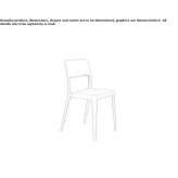 Stackable polypropylene chair Honfleur