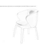 Leather chair with armrests Petranka