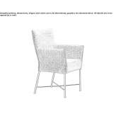Chair upholstered in fabric with armrests Bohars