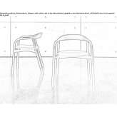 Leather chair with armrests Neuvic