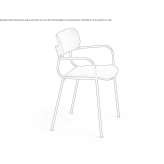 Multi-layer wooden chair with armrests Hysham
