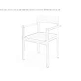 Wooden chair with stackable armrests Embsay
