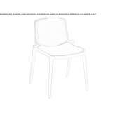 Upholstered chair in technopolymer Maarn