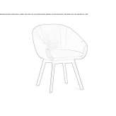 Fabric chair with armrests Ludmilla