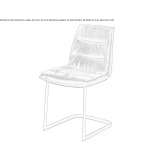 Leather chair on supports, upholstered Bihorel