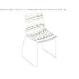 Technopolymer chair with sled base Vipiteno