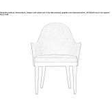 Chair upholstered in fabric with armrests Oulx