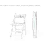 Folding metal chair Vishow