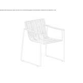 Sleigh base Imitation leather garden chair with armrests Galanta