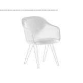 Chair upholstered in fabric with armrests Nordheim