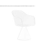 Swivel fabric chair with armrests Nordheim