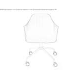 Swivel fabric chair with armrests Munster