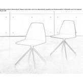 Upholstered trestle chair Werda