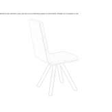 Trestle chair with integrated cushion Inecik