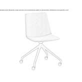 Upholstered chair on wheels Rozzano