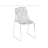 Technopolymer chair with sled base Elvanli