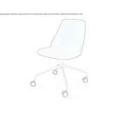 Swivel chair upholstered with fabric on wheels Munster