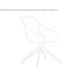 Leather swivel chair with armrests Nordheim