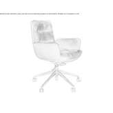 Height-adjustable chair with armrests and a 5-star base Villadoz