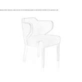 Fabric chair with armrests Nismes
