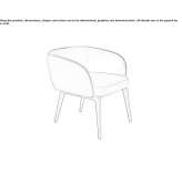 Chair upholstered in fabric with armrests Berzasca