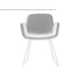 Upholstered chair based on a sleigh with armrests Gaggino