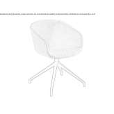 Upholstered swivel chair with armrests Opfikon