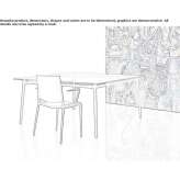 Polypropylene chair with armrests Niwiska