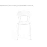 Technopolymer chair, stackable Chirpar