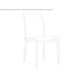 Leather upholstered chair Elverum
